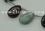 CAG6841 Top drilled 13*18mm flat teardrop Indian agate beads