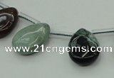 CAG6842 Top drilled 15*20mm flat teardrop Indian agate beads
