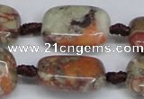 CAG7031 15.5 inches 15*20mm rectangle ocean agate gemstone beads