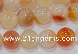 CAG7133 15.5 inches 10mm round red agate gemstone beads