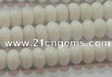 CAG7191 15.5 inches 5*8mm rondelle white agate gemstone beads
