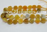 CAG7356 15.5 inches 18*20mm - 20*22mm octagonal dragon veins agate beads