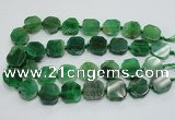 CAG7360 15.5 inches 18*20mm - 20*22mm octagonal dragon veins agate beads