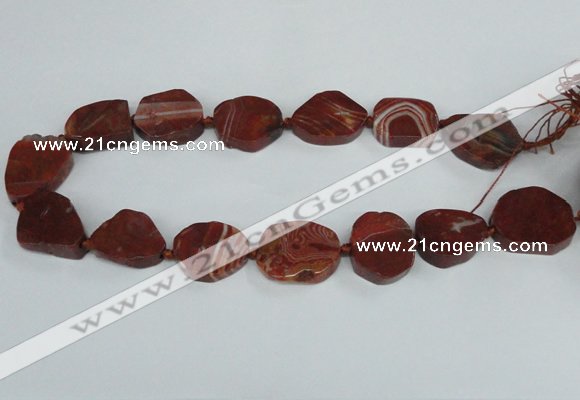 CAG7408 15.5 inches 20*25mm - 25*30mm freeform dragon veins agate beads
