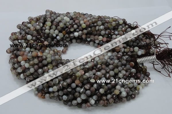 CAG743 15.5 inches 6mm faceted round botswana agate beads wholesale