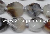 CAG7430 15.5 inches 13*15mm - 15*18mm faceted nuggets Montana agate beads