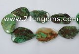 CAG7431 15.5 inches 40*45mm - 45*60mm faceted freeform ocean agate beads