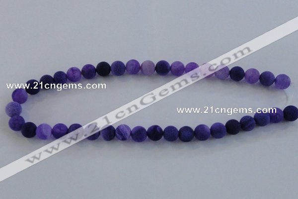 CAG7516 15.5 inches 16mm round frosted agate beads wholesale