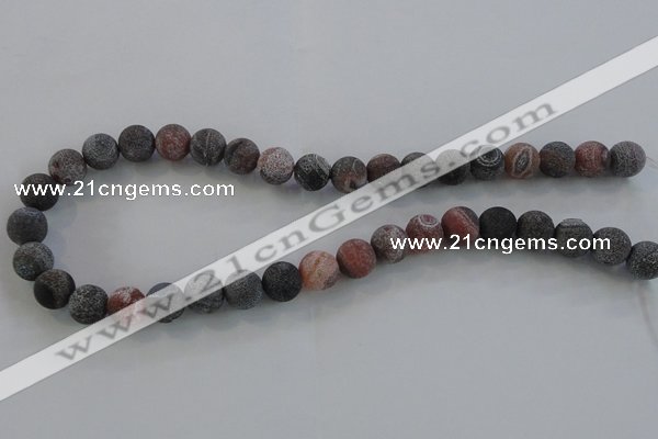 CAG7550 15.5 inches 4mm round frosted agate beads wholesale