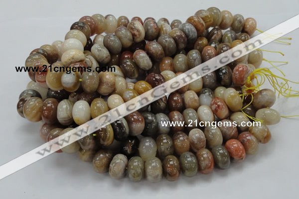 CAG771 15.5 inches 12*18mm rondelle yellow agate gemstone beads