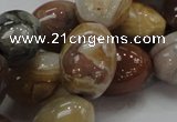 CAG774 15.5 inches 16*21mm rice yellow agate gemstone beads