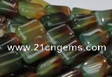 CAG790 15.5 inches 10*14mm rectangle rainbow agate gemstone beads