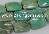 CAG7925 15.5 inches 15*20mm faceted rectangle grass agate beads