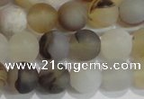 CAG8012 15.5 inches 8mm round matte Montana agate gemstone beads