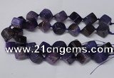 CAG8573 15.5 inches 15*16mm - 17*18mm cube dragon veins agate beads