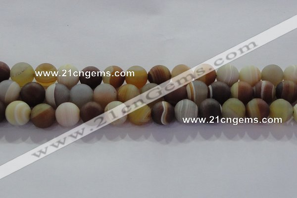 CAG8728 15.5 inches 12mm round matte madagascar agate beads
