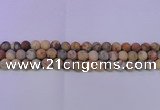 CAG8891 15.5 inches 6mm round matte crazy lace agate beads