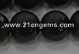 CAG8928 15.5 inches 12mm round matte black agate beads wholesale