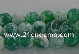 CAG9007 15.5 inches 6mm faceted round fire crackle agate beads
