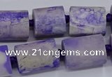 CAG9076 15.5 inches 15*17mm - 15*20mm tube dragon veins agate beads
