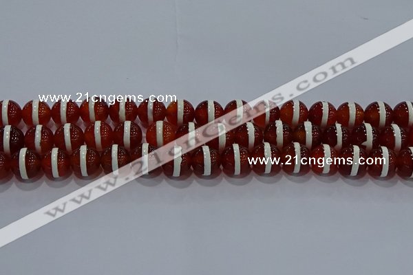 CAG9143 15.5 inches 12mm round tibetan agate beads wholesale