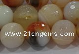 CAG9225 15.5 inches 14mm faceted round line agate beads wholesale