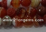 CAG9231 15.5 inches 8mm faceted round line agate beads wholesale