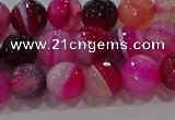 CAG9241 15.5 inches 8mm faceted round line agate beads wholesale