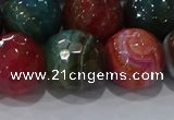 CAG9268 15.5 inches 16mm faceted round line agate beads wholesale