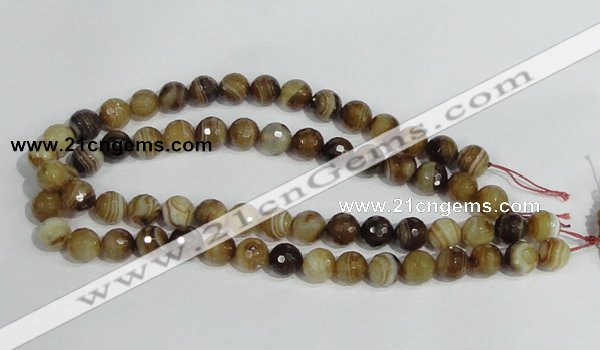 CAG947 16 inches 12mm faceted round madagascar agate gemstone beads