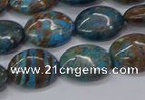 CAG9521 15.5 inches 12*16mm oval blue crazy lace agate beads