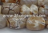 CAG9540 15.5 inches 13*18mm drum dragon veins agate beads