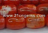 CAG9544 15.5 inches 13*18mm drum dragon veins agate beads
