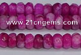 CAG9573 15.5 inches 4*6mm faceted rondelle crazy lace agate beads