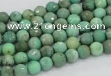 CAG975 15.5 inches 4mm faceted round green grass agate gemstone beads