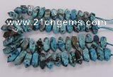 CAG9756 15.5 inches 9*25mm - 11*35mm sticks ocean agate beads