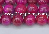 CAG9926 15.5 inches 8mm round fuchsia crazy lace agate beads