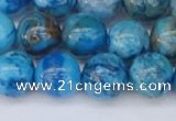 CAG9934 15.5 inches 10mm round blue crazy lace agate beads