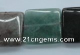 CAJ252 15.5 inches 25*25mm square Indian aventurine beads