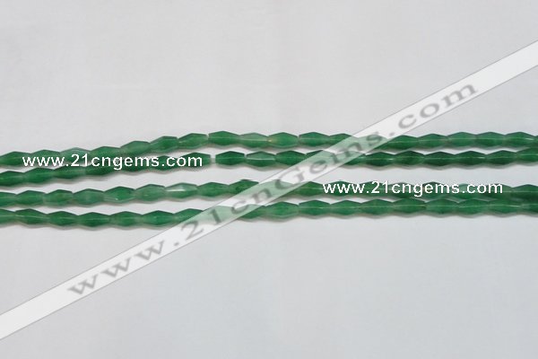 CAJ650 15.5 inches 6*12mm hexahedron green aventurine beads