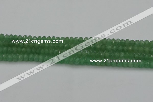 CAJ702 15.5 inches 5*8mm faceted rondelle green aventurine beads