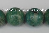 CAM1008 15.5 inches 20mm round natural Russian amazonite beads