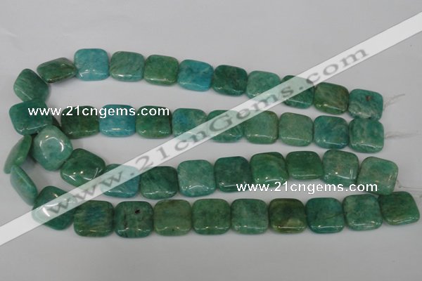CAM1029 15.5 inches 18*18mm square natural Russian amazonite beads
