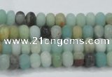 CAM1130 15.5 inches 4*6mm rondelle matte amazonite beads wholesale