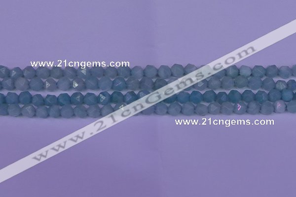 CAM1416 15.5 inches 6mm faceted nuggets Chinese amazonite beads