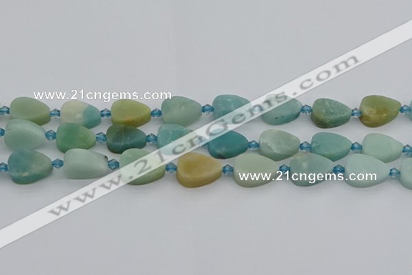 CAM1421 15.5 inches 11*16mm flat teardrop Chinese amazonite beads