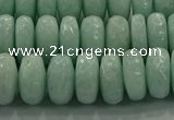 CAM1544 15.5 inches 7*12mm faceted rondelle peru amazonite beads