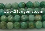 CAM1581 15.5 inches 6mm faceted round Russian amazonite beads