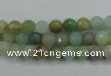 CAM161 15.5 inches 6mm faceted round amazonite gemstone beads