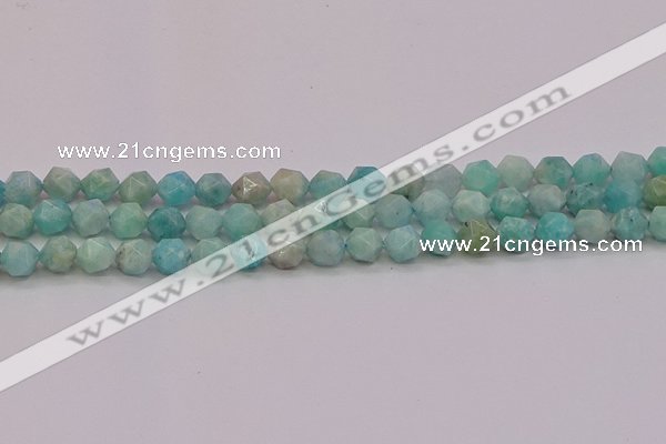 CAM1622 15.5 inches 8mm faceted nuggets amazonite gemstone beads